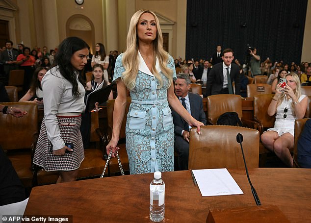 Paris Hilton testified on Capitol Hill about the devastating experience she suggered through in a youth rehabilitation facility as she advocated for sweeping reforms to the foster and youth rehab system