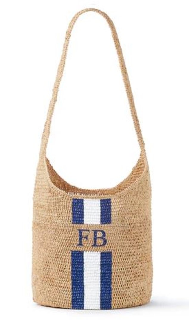 Personalised raffia bag, £170, raefeather.com