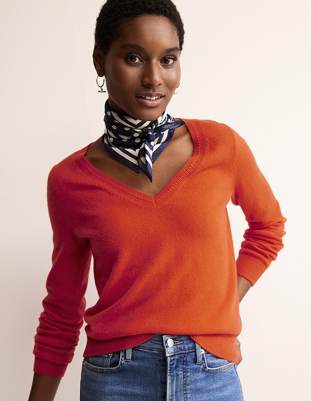 Jumper, £91, and scarf, £39, boden. co.uk