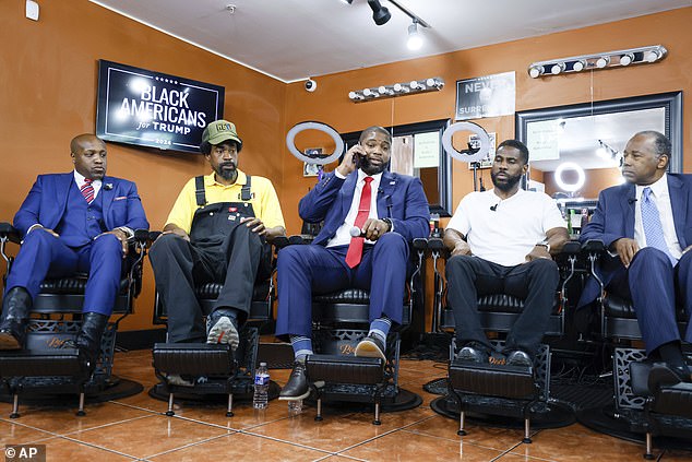 Trump allies and black business owners met at Rocky's Barbershop to discuss how the former president's agenda has benefitted black businesses and minority communities