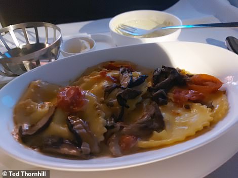 The main course - buffalo mozzarella ravioli