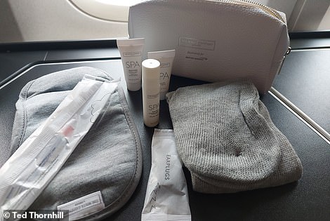 Ted's business class White Company amenity kit