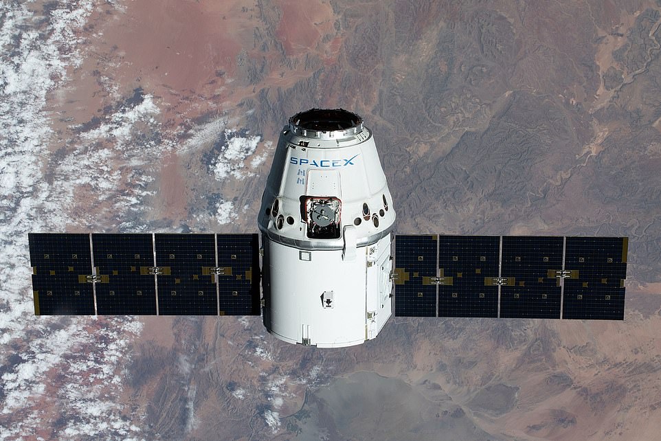 'Selecting a US Deorbit Vehicle for the International Space Station will help NASA and its international partners ensure a safe and responsible transition in low Earth orbit at the end of station operations,' said NASA in a statement. 'While the company will develop the deorbit spacecraft, NASA will take ownership after development and operate it throughout its mission.' SpaceX has been given $843 million (£666 million) to design and build the 'US Deorbit Vehicle' vehicle, which could look similar to its Dragon series that transports crew and cargo.