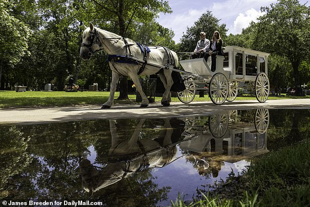 The body of Jocelyn Nungaray, a 12-year-old girl who was murdered in Houston, Texas by two migrants from Venezuela, is carried to her final resting site the day of her funeral