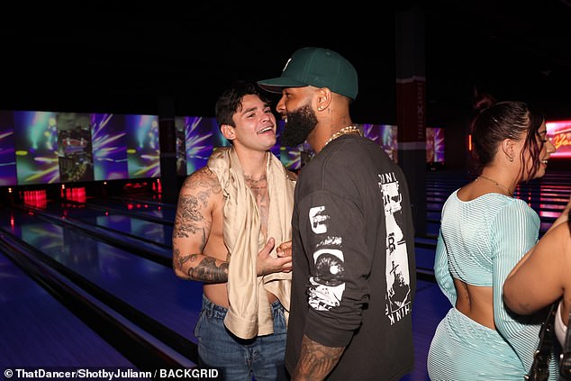 Ryan Garcia was seen with Odell Beckham at a bowling alley in Miami on Wednesday night