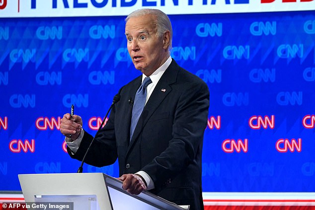 Social media users have launched into fevered speculation over the sound, with some accusing Joe Biden, 81, of passing wind during his terrible debate performance