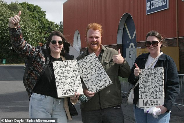 Pictured: Fans of Taylor Swift spotted in the run up to her performance in Ireland - which she kicks off today