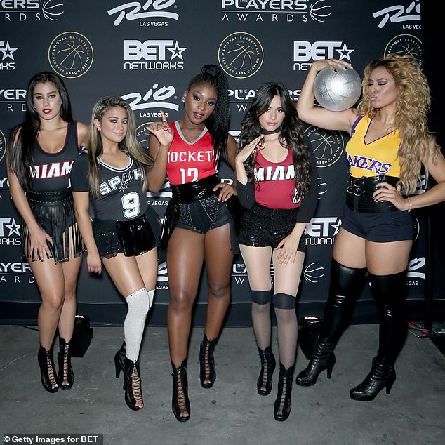 The American singer, 27, found fame aged just 15 as part of Fifth Harmony on The X Factor US, before going solo four years later (Pictured with the band in 2015)