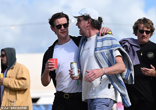 Another festival goer was Matt Smith who was spotted out and about with friends at the music festival holding a drink in his hand whilst deep in conversation