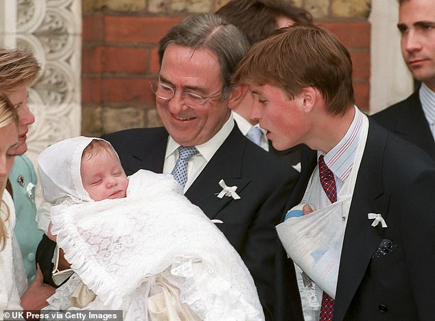 Prince Constantine's late grandfather, King Constantine II was second cousin to King Charles III and godfather to Prince William.  The Prince of Wales is godfather to Prince Constantine (Pictured in London in April 1999)