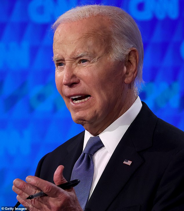 President Joe Biden participates in the CNN presidential debate