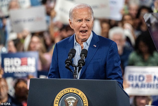 US President Joe Biden speaks to the crowd in Raleigh on June 28 where he assuaged the widespread concerns as some of his closest allies