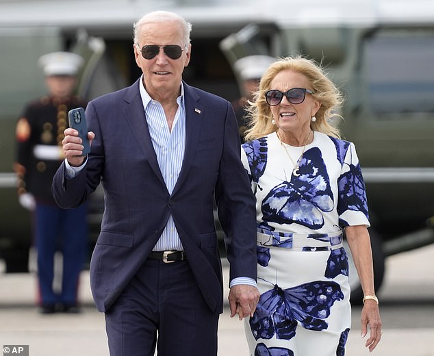 Experts, meanwhile, have said how it would be almost impossible for Democrats to oust an unwilling Biden at this late in the game, and that in reality the decision is ultimately up to president