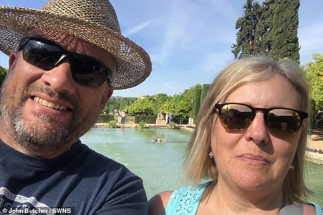 John Butler, 61, pictured with his wife, Madeleine, 61, took a photograph of his wife on the floor as he was so outraged by her treatment. He said it took nurses 30 minutes to source a trolley for his wife. She spent approximately 36 hours in A&E before she was admitted to a ward