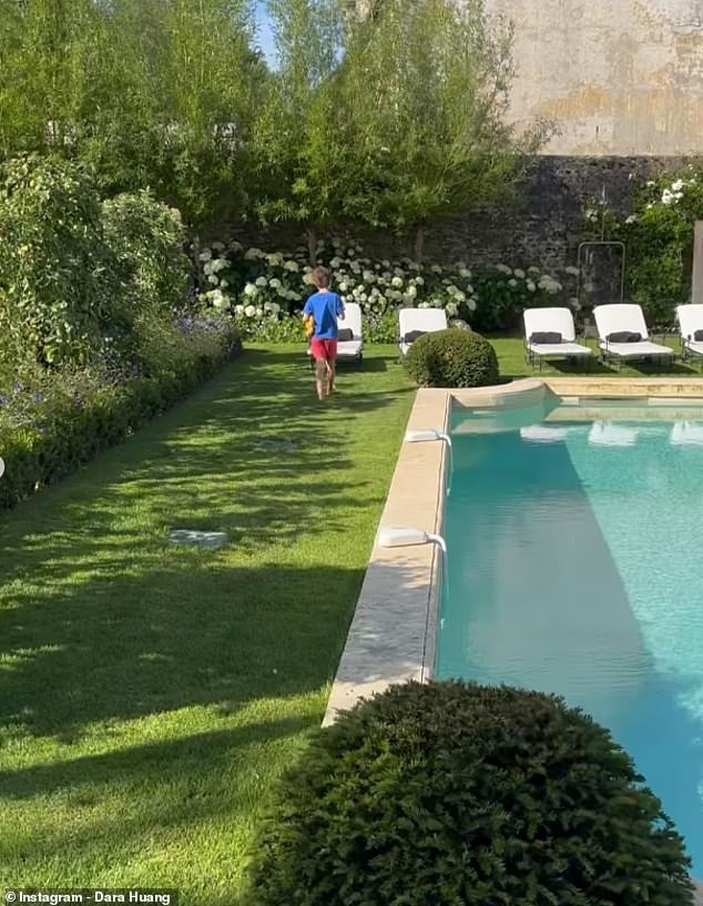 Wolfie pictured exploring the garden and pool area at their posh holiday home. Christopher 'Wolfie' Mapelli Mozzi was born on 28 March 2016. Dara and Edo chose to go their separate ways two years later, in 2018