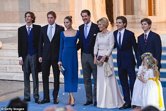 Prince Constantine (seen with his family in 2021) attended secondary school in England and graduated from Georgetown University in May 2022