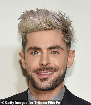 In 2022, Zac detailed the shocking accident which saw him shatter his jaw after he was hit by plastic surgery rumours because of his more prominent square chin (pictured in 2019)