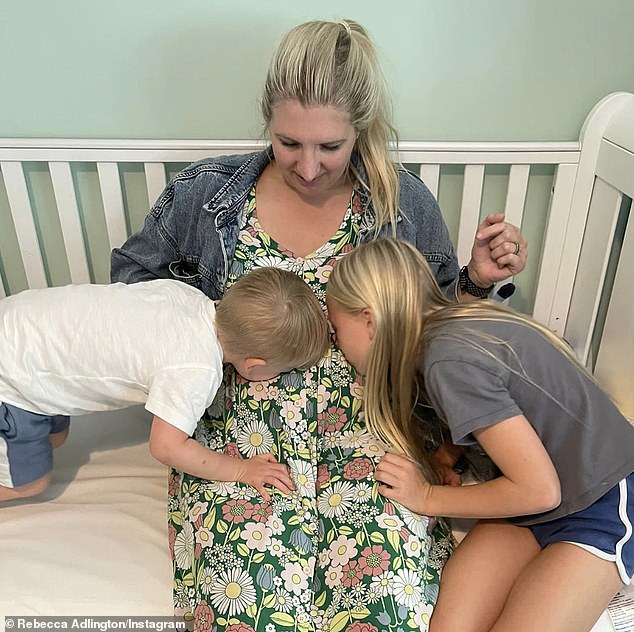 The Olympian, 35, lost her daughter Harper in a devastating late miscarriage in October 2023 - after she lost another child at 12 weeks in 2022 (pictured with Summer and Albie)