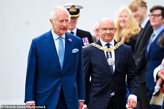 Charles has travelled to the Scottish capital for two days of royal engagements (Pictured: The Ceremony of the Keys)
