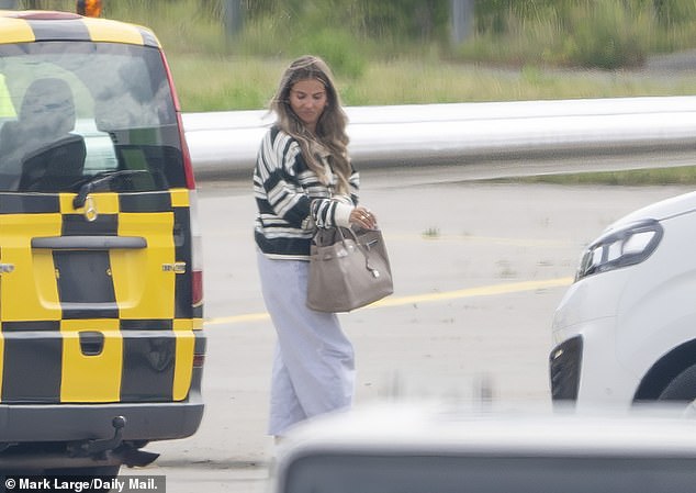 Anouska Santos, Luke Shaw's girlfriend touches down in Erfurt. Her partner has not played yet due to his injury