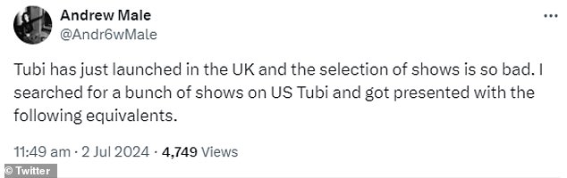 Early users are being left disappointed by the selection of TV and films available - described as 'so bad' and nothing like the US version