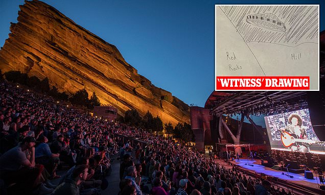 Workers spot 'UFO' lighting up the sky after concert at Red Rocks Amphitheater: 'No