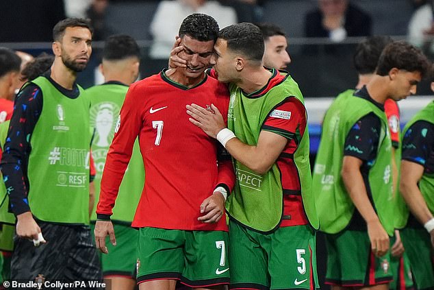 Ronaldo has failed to score with 20 shots at the Euros, and he was left in tears during extra-time of Portugal's victory over Slovenia after he failed to beat Jan Oblak with his spot-kick