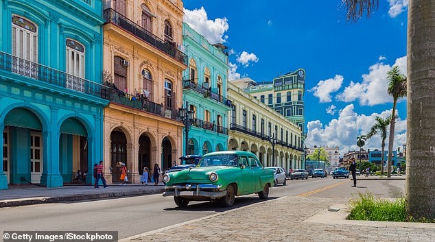 Satellite images have revealed four suspected Chinese spy stations in Cuba, including three in the capital of Havana (pictured)