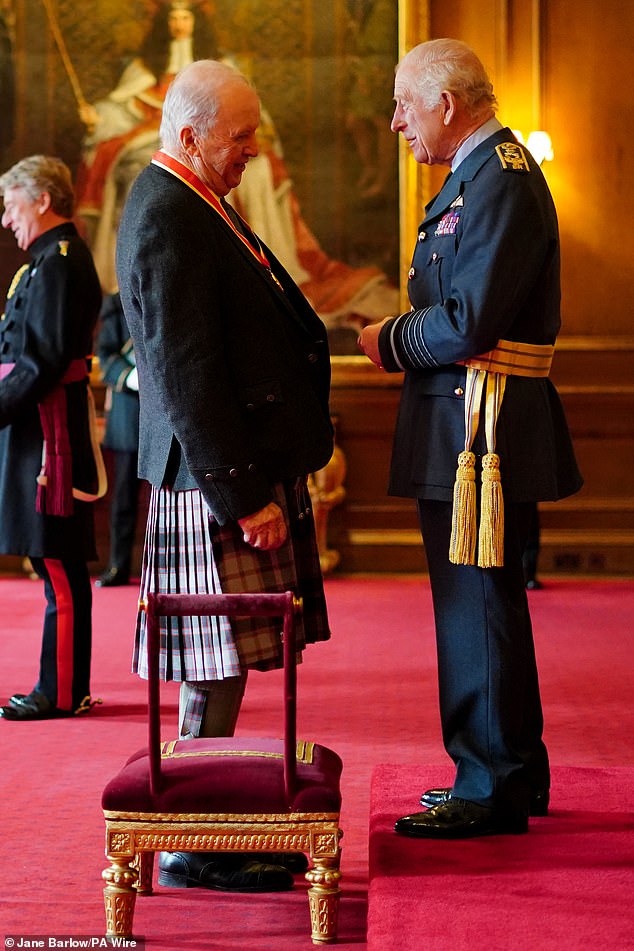 SEI*211274425 Author and academic Professor Sir Alexander McCall Smith, from Edinburgh, is made a Knight Bachelor by King Charles