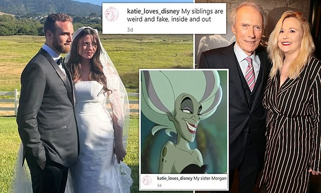 Shots fired! Clint Eastwood's daughter calls her just-married pregnant sibling Morgan 'my