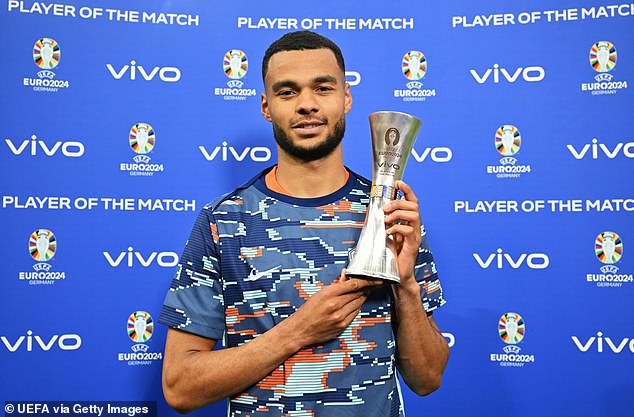 The Netherlands star was voted the Player of the Match following his excellent performance