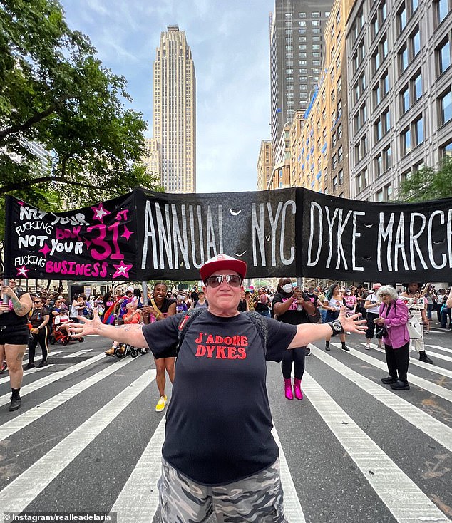 DeLaria - seen here at last year's 'Dyke March' in NYC - did not respond to those inquiries