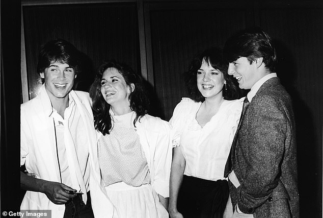 L-R: Actors Rob Lowe, Melissa Gilbert, Michelle Meyrink and Tom Cruise in 1982