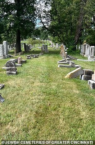 Jewish Cemeteries of Greater Cincinnati said that the destruction was discovered early on Monday morning