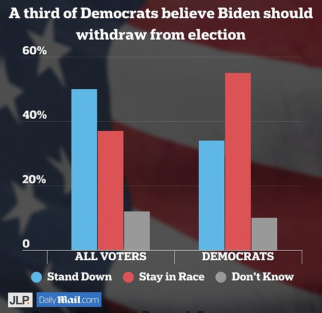 J.L. Partners polled 1000 likely voters on the state of the race after President Joe Biden's disastrous debate performance triggered calls for him to withdraw