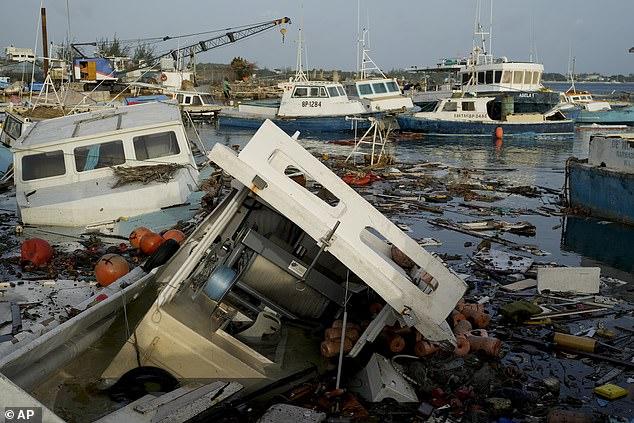 The storm has since moved past the country, leaving only destruction its wake. Such was the case in Barbados Tuesday, as several boats were left nearly sunk by surging currents created by the then Category-5 hurricane