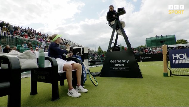 Dart told the chair umpire that she was going to be 'embarrassed' when she reviewed a line call