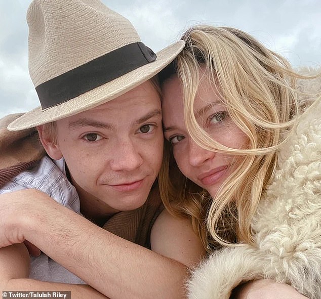 The couple announced in June that they had tied the knot at St George’s Church in Anstey, Hertfordshire (Pictured after their engagement)