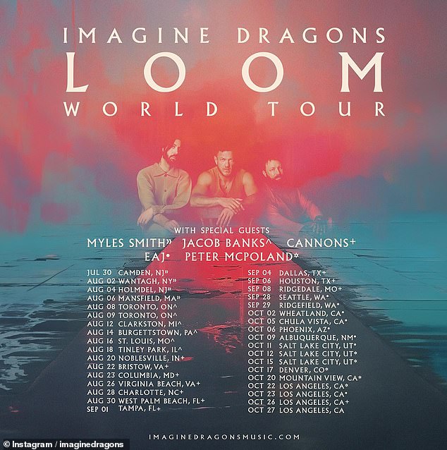 Later this month on July 30, Reynolds is set to kick off the Imagine Dragons Loom Tour in Camden, New Jersey in support of their sixth studio album, Loom, which dropped on June 28