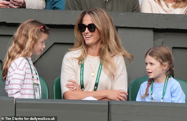 Murray's wife appeared to laugh along with her children during more jovial moments of the tense match