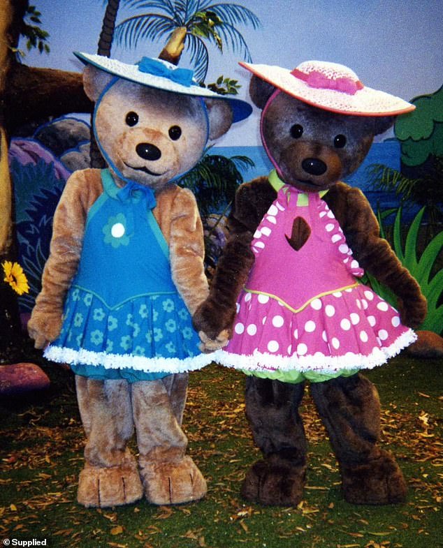 Before landing the job with NSW Transport, she starred in the popular 90s children's show Bananas in Pyjamas and played teddy bear Lulu (right)