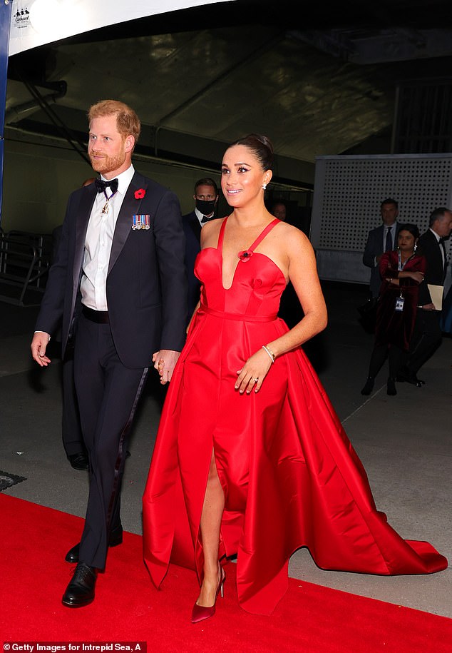 Meghan Markle and Prince Harry attend Intrepid Museum Annual Salute To Freedom Gala in 2021