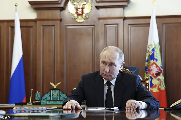 Russian President Vladimir Putin at the Kremlin in Moscow, Russia, Tuesday, June 25, 2024