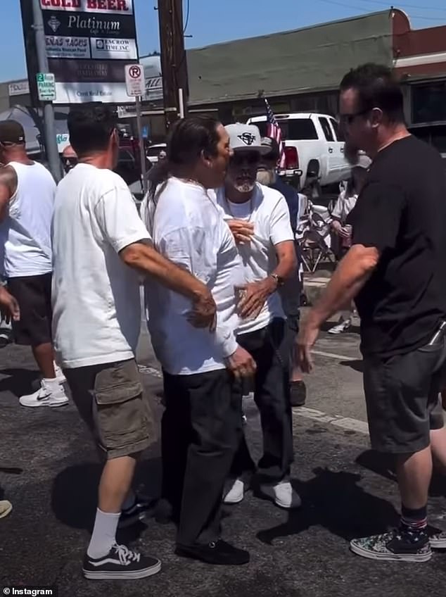 Actor Danny Trejo was seen in wild footage trading punches with a parade-goer who threw a water balloon at him during a Fourth of July event in Los Angeles