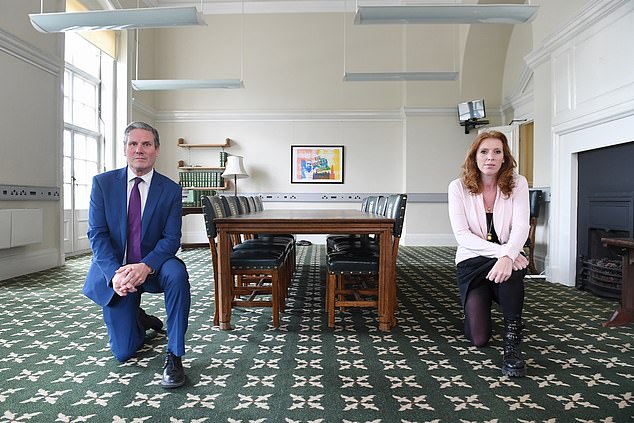 Sir Keir Starmer and Angela Rayner take the knee in 2020