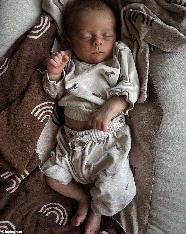 On Friday, the Vikings actor, 32, and his wife shared the exciting news in a joint Instagram post with a photo of their newborn son sleeping