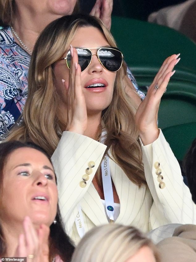 In other snaps, the beauty can be seen intently watching the match as she sat next to her daughter in the stands