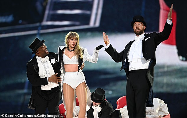 Travis stunned 90,000 fans at Wembley stadium when he joined Taylor on stage last month