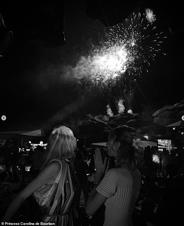 The night was finished off with fireworks as the sisters looked over the skies