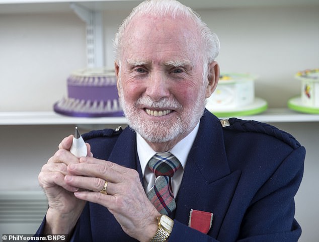 Eddie Spence's renowned icing skills earned him the chance to decorate nine cakes for major royal events during his 71 year career